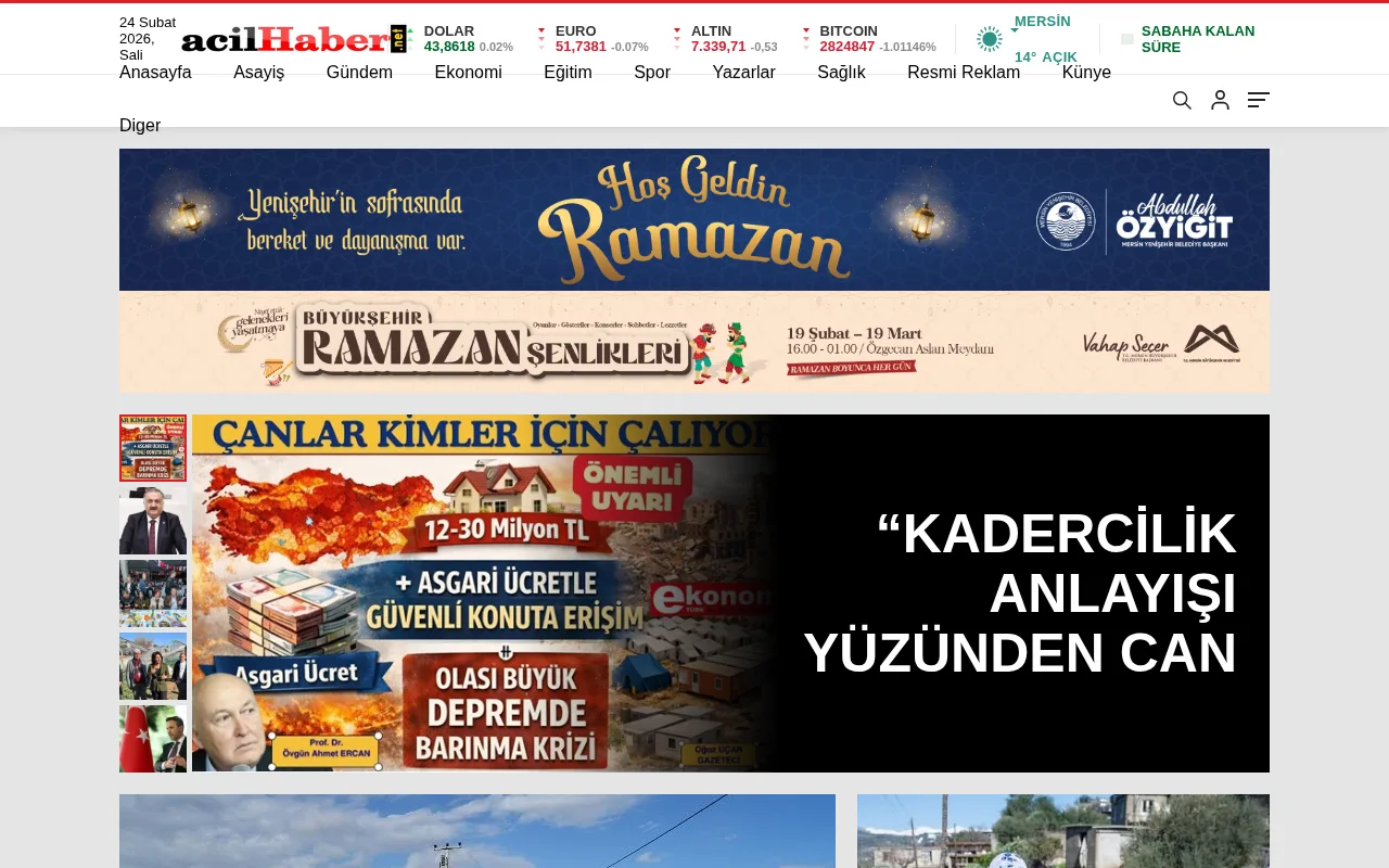 acilhaber.net web sitesi ekran görüntüsü - Haber - DA 27