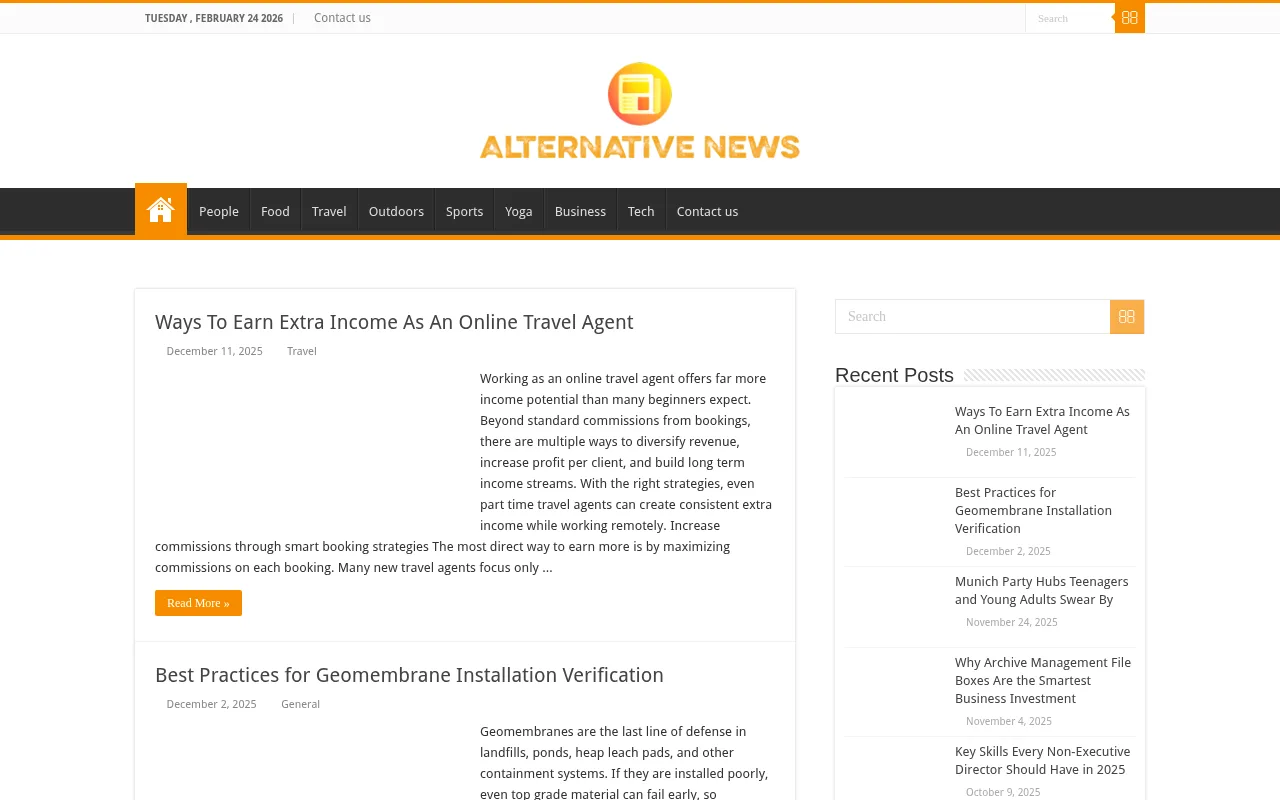 alternativenews.net web sitesi ekran görüntüsü - Haber