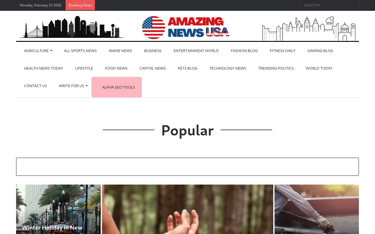 amazingnewsusa.com web sitesi ekran görüntüsü - Haber