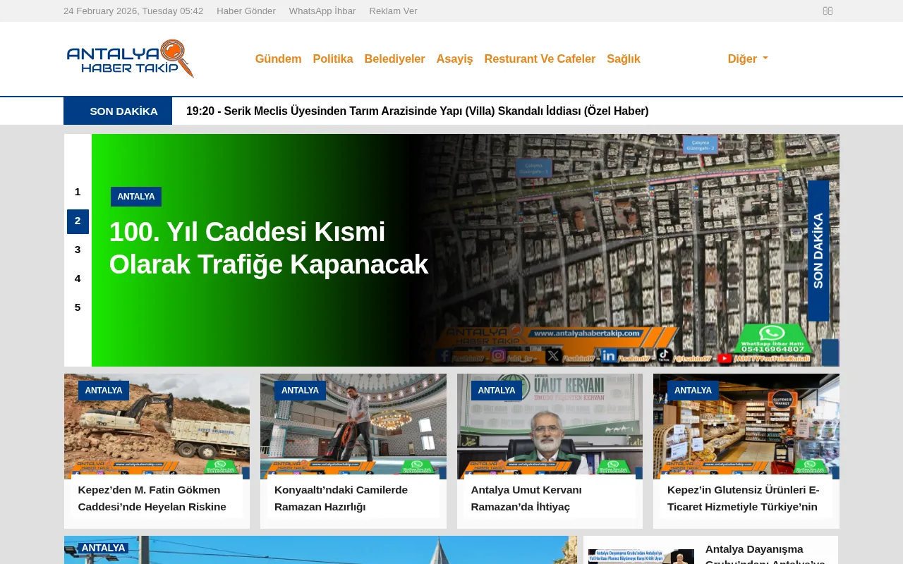 antalyahabertakip.com web sitesi ekran görüntüsü - Haber
