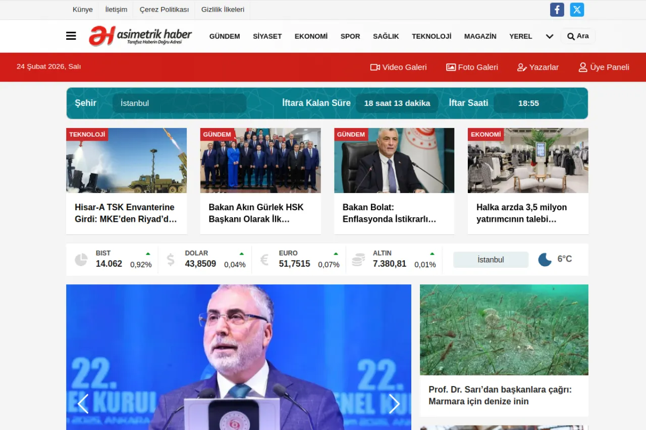 asimetrikhaber.com web sitesi ekran görüntüsü - Haber - DA 15