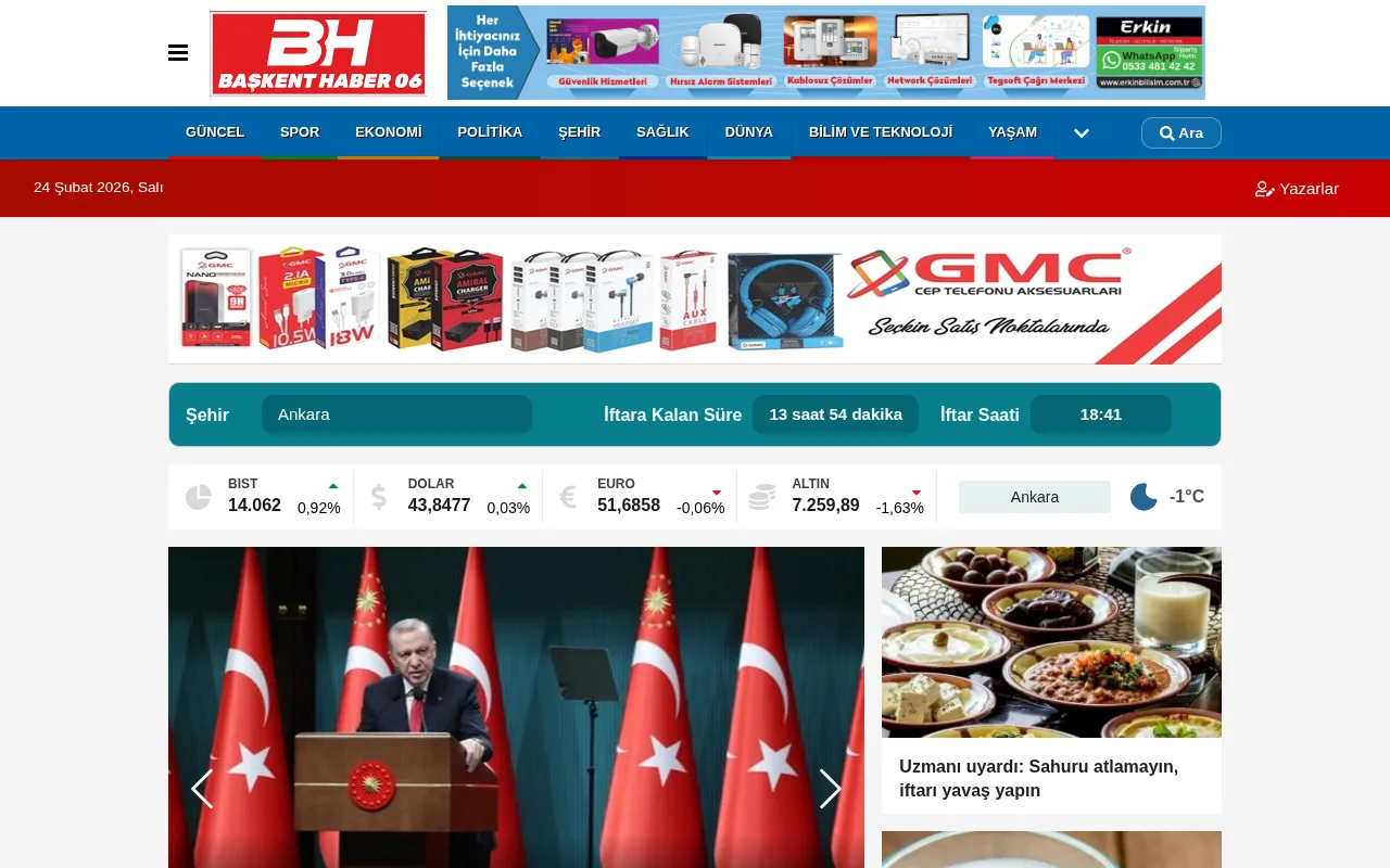 baskenthaber06.com web sitesi ekran görüntüsü - Haber - DA 23