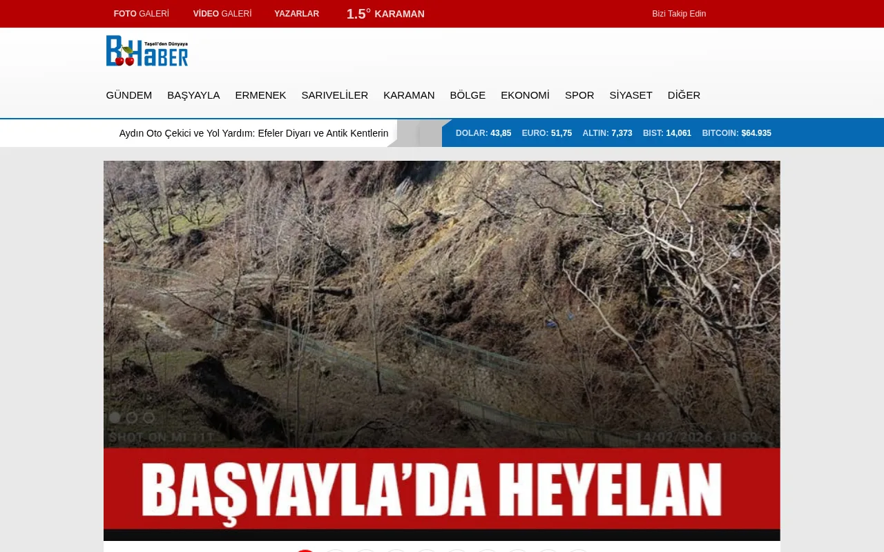 basyaylahaber.com web sitesi ekran görüntüsü - Haber - DA 15