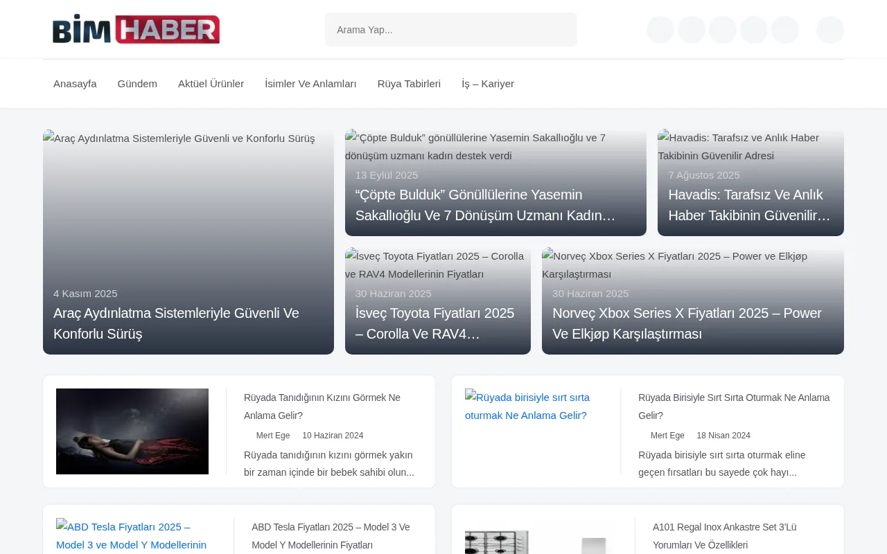 bimhaber.com.tr web sitesi ekran görüntüsü - Haber - DA 26