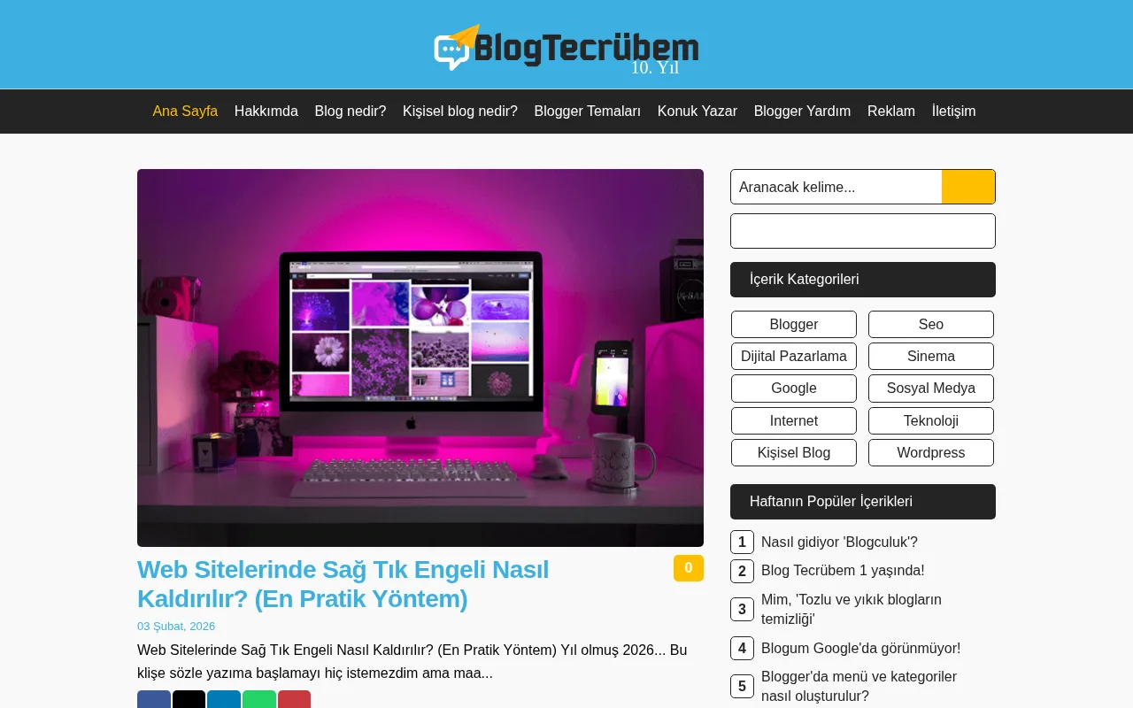 blogtecrubem.com web sitesi ekran görüntüsü - DA 16