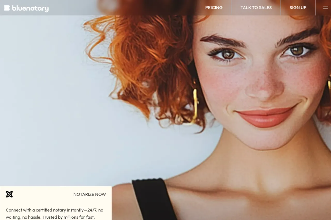 bluenotary.us web sitesi ekran görüntüsü - Teknoloji - DA 71