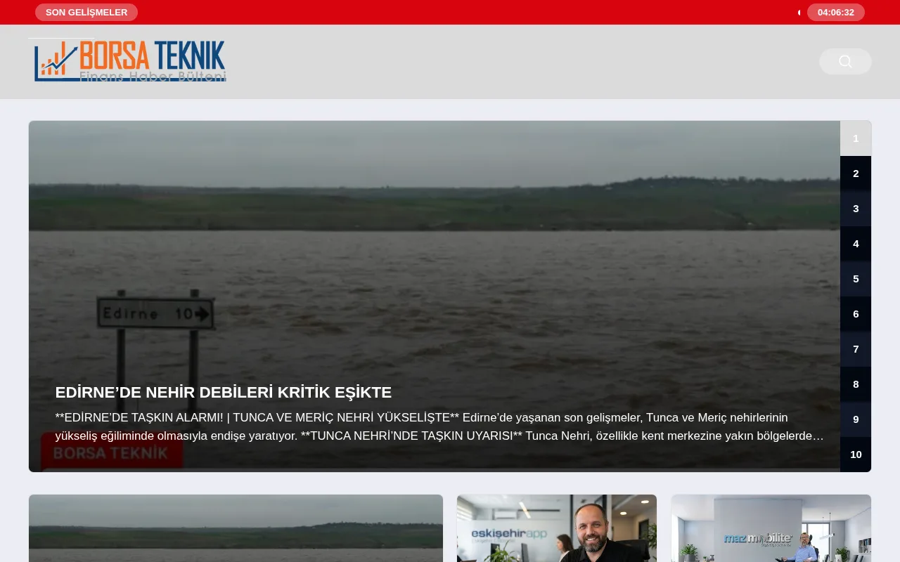 borsateknik.net web sitesi ekran görüntüsü - Ekonomi - DA 16