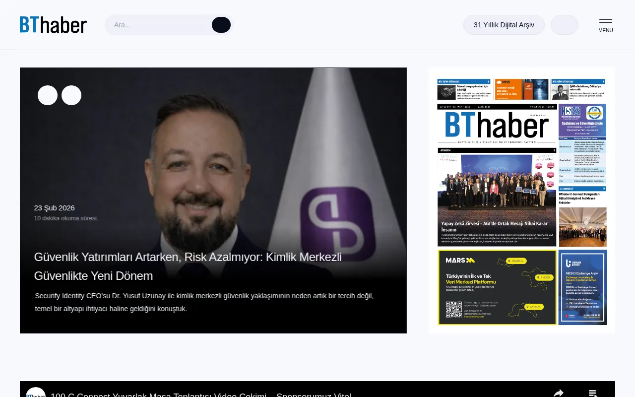 bthaber.com web sitesi ekran görüntüsü - Haber