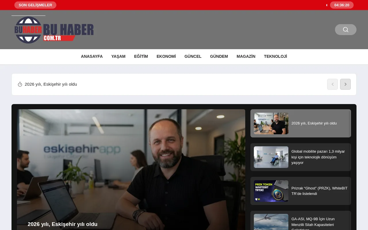 buhaber.com.tr web sitesi ekran görüntüsü - Haber - DA 27