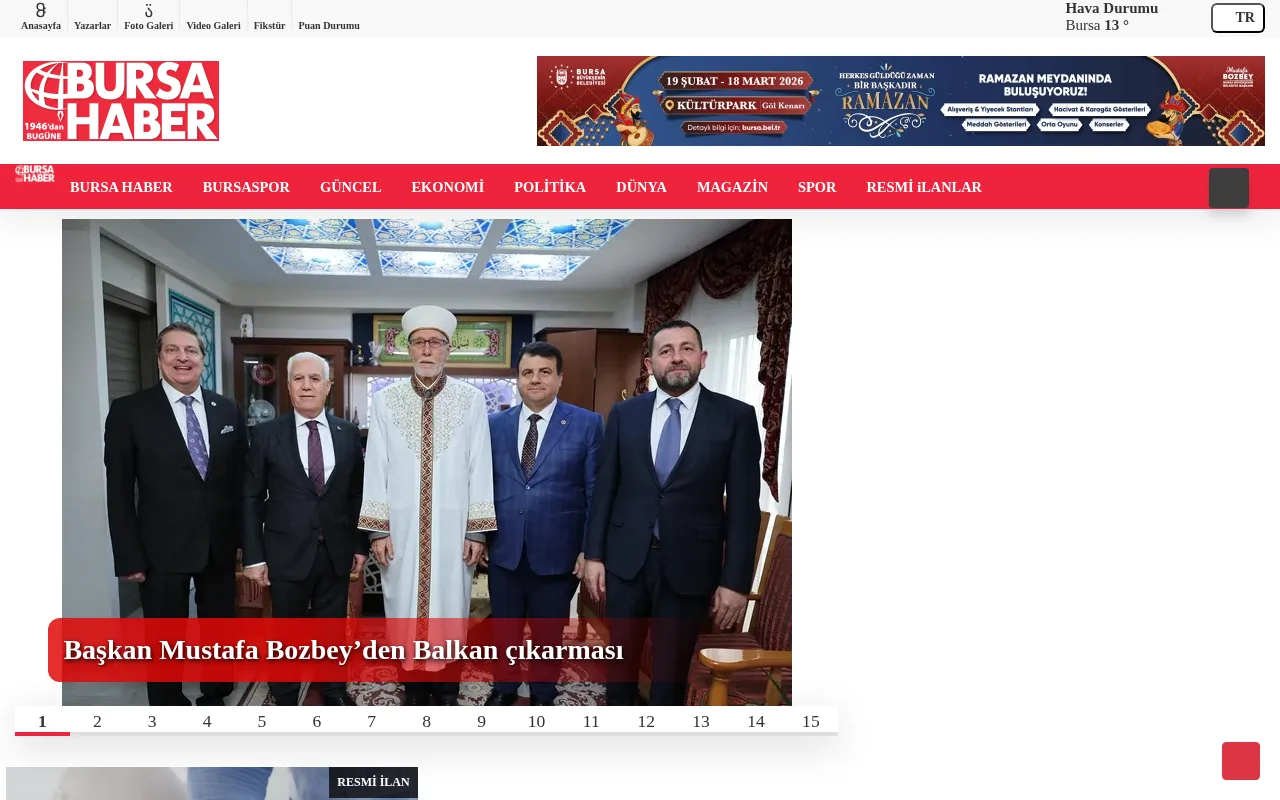 bursahaber.com web sitesi ekran görüntüsü - Haber - DA 36