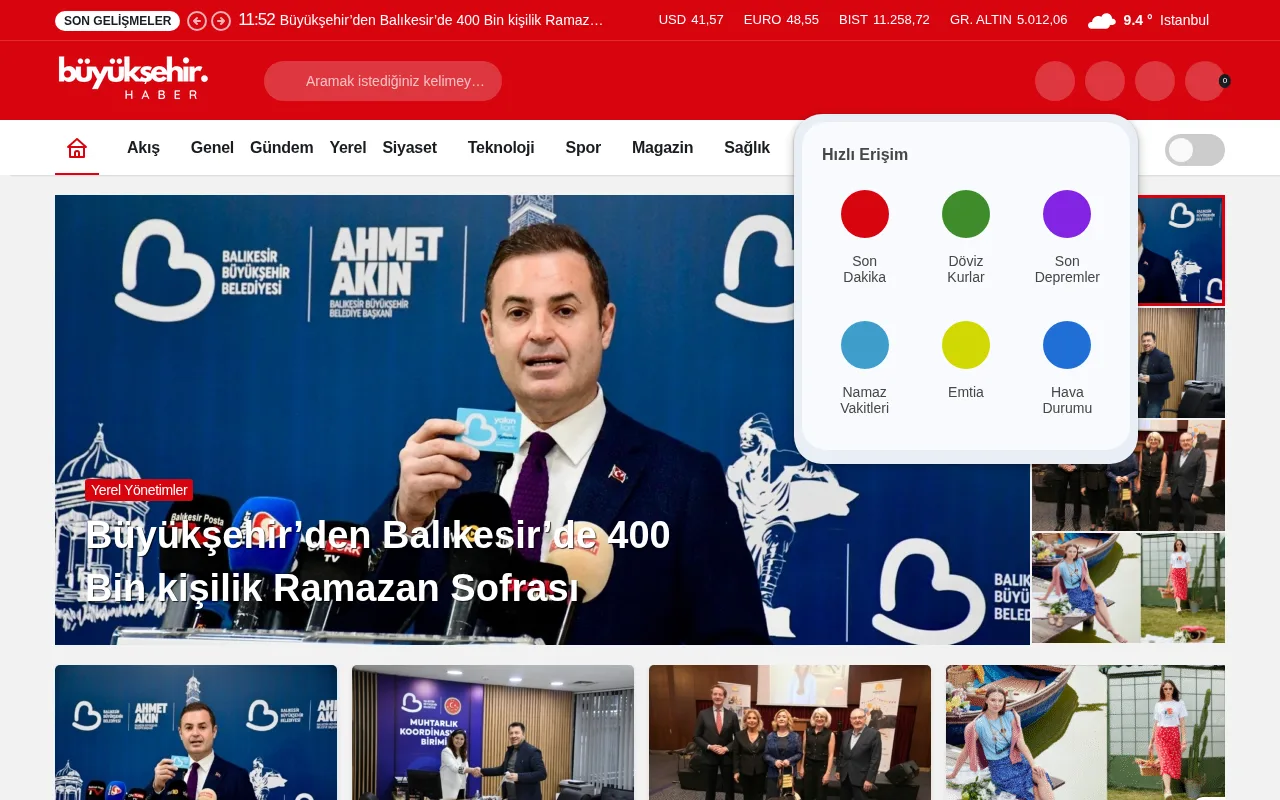 buyuksehirhaber.net web sitesi ekran görüntüsü - Haber - DA 34