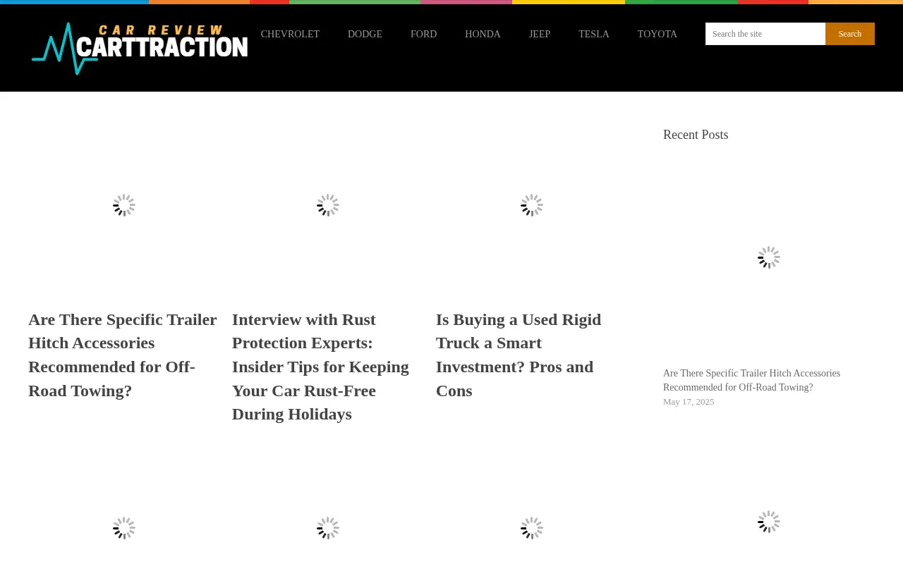carttraction.com web sitesi ekran görüntüsü - Otomotiv