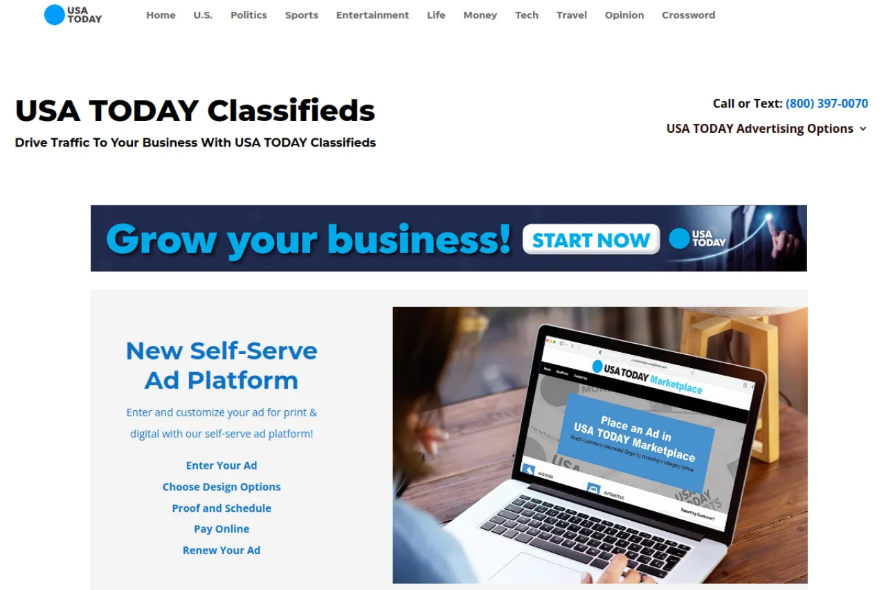 classifieds.usatoday.com web sitesi ekran görüntüsü - Teknoloji - DA 95