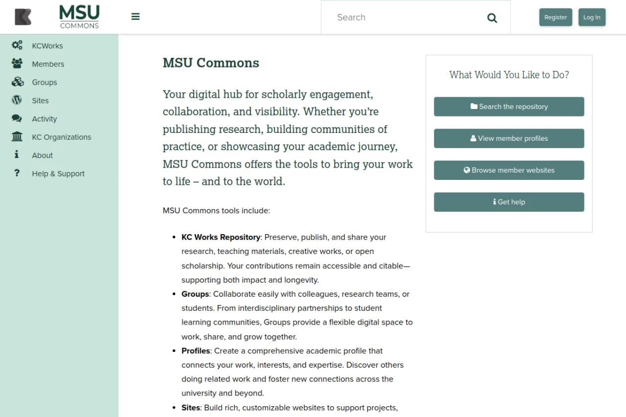 commons.msu.edu web sitesi ekran görüntüsü - Teknoloji - DA 90