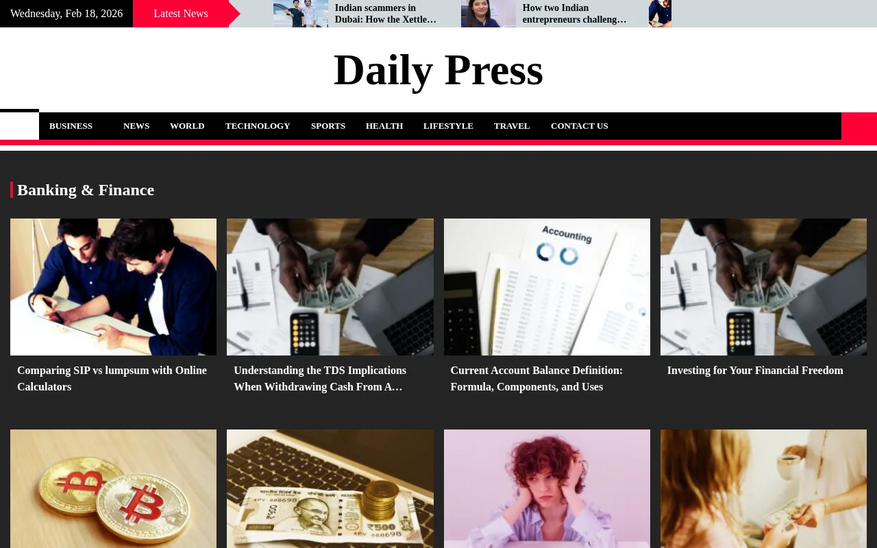 dailypress.in web sitesi ekran görüntüsü - Haber