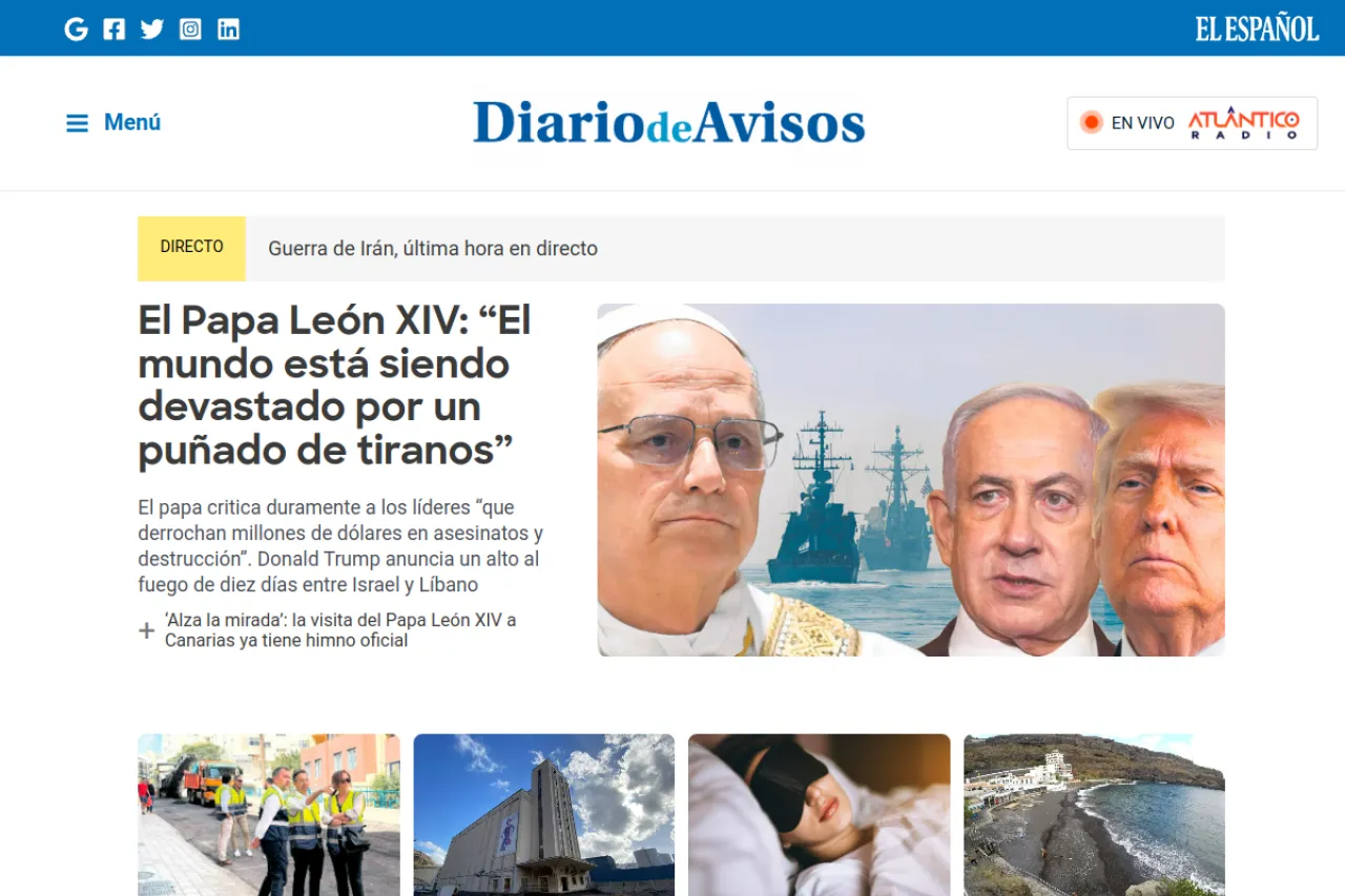 diariodeavisos.elespanol.com web sitesi ekran görüntüsü - Teknoloji - DA 92