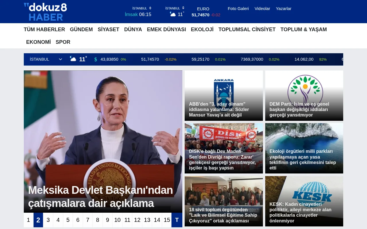 dokuz8haber.net web sitesi ekran görüntüsü - Haber - DA 37