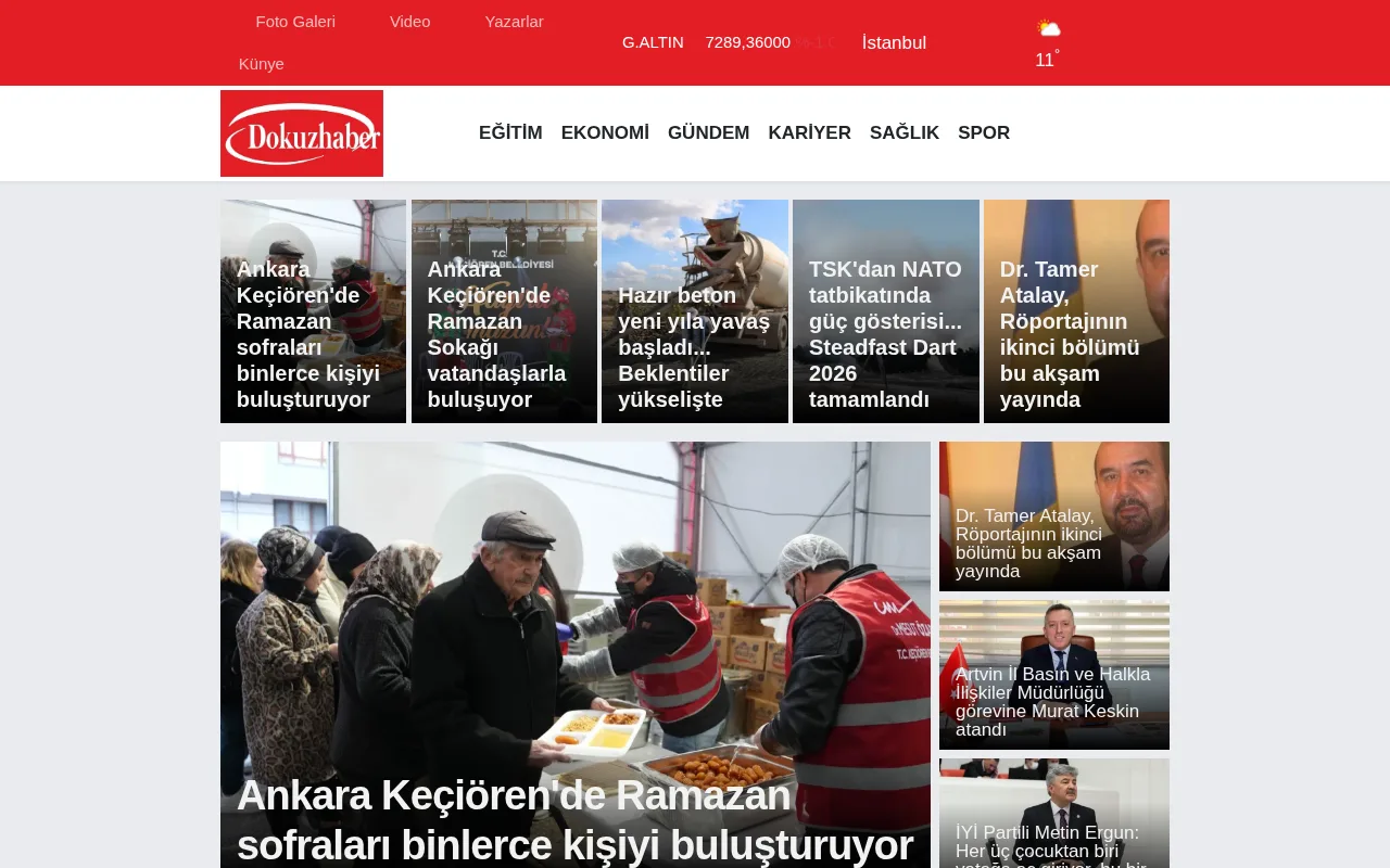 dokuzhaber.com web sitesi ekran görüntüsü - Haber