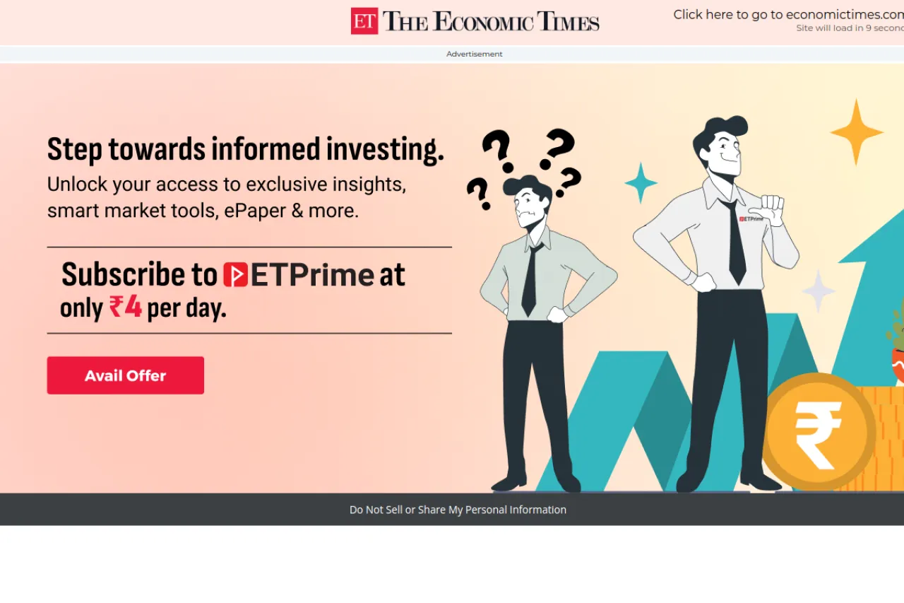 economictimes.indiatimes.com web sitesi ekran görüntüsü - Teknoloji - DA 90