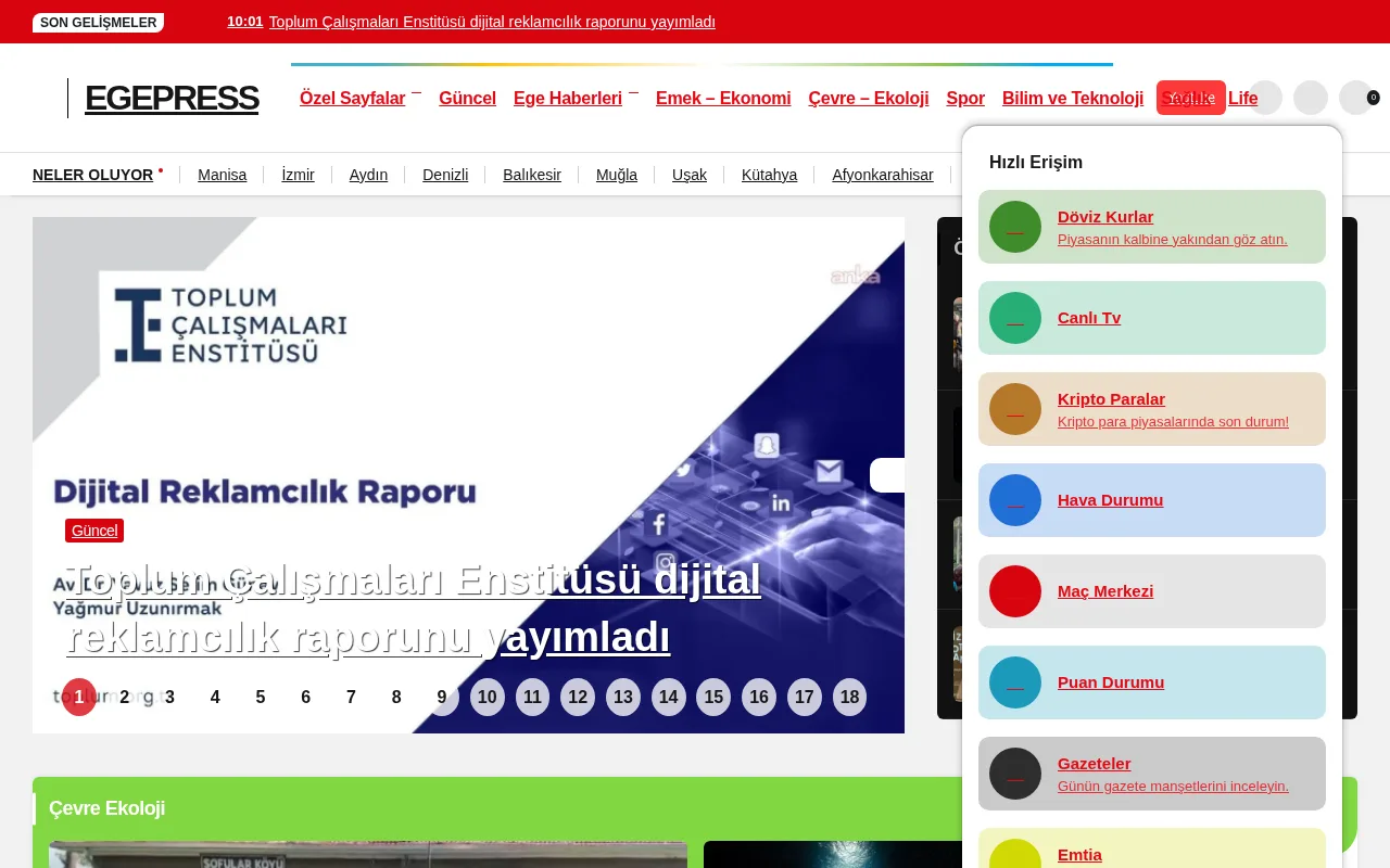 egepress.com.tr web sitesi ekran görüntüsü - Haber