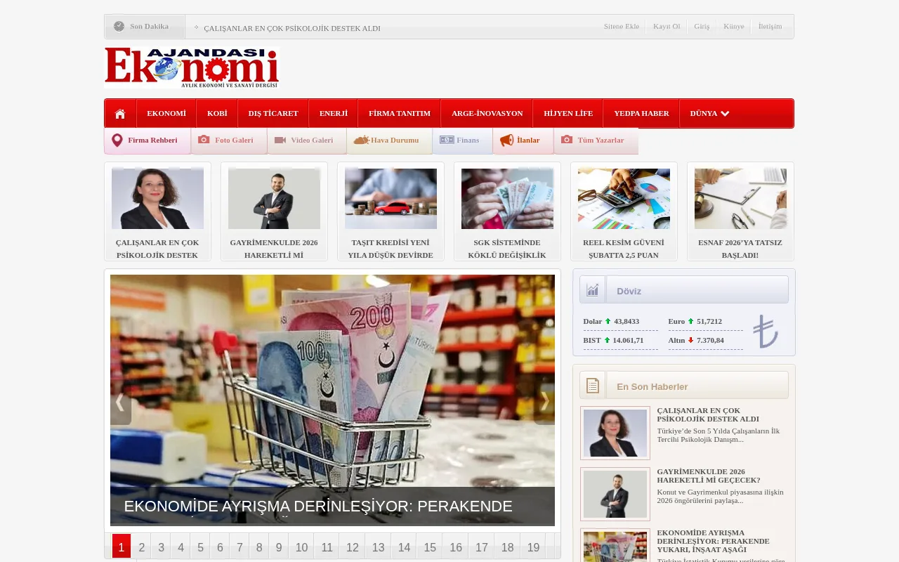 ekonomiajandasi.com web sitesi ekran görüntüsü - Ekonomi - DA 11