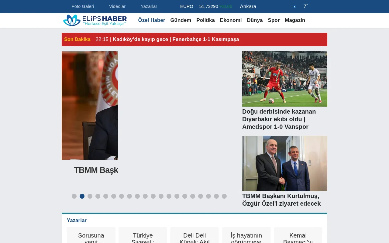 elipshaber.com web sitesi ekran görüntüsü - Haber - DA 34