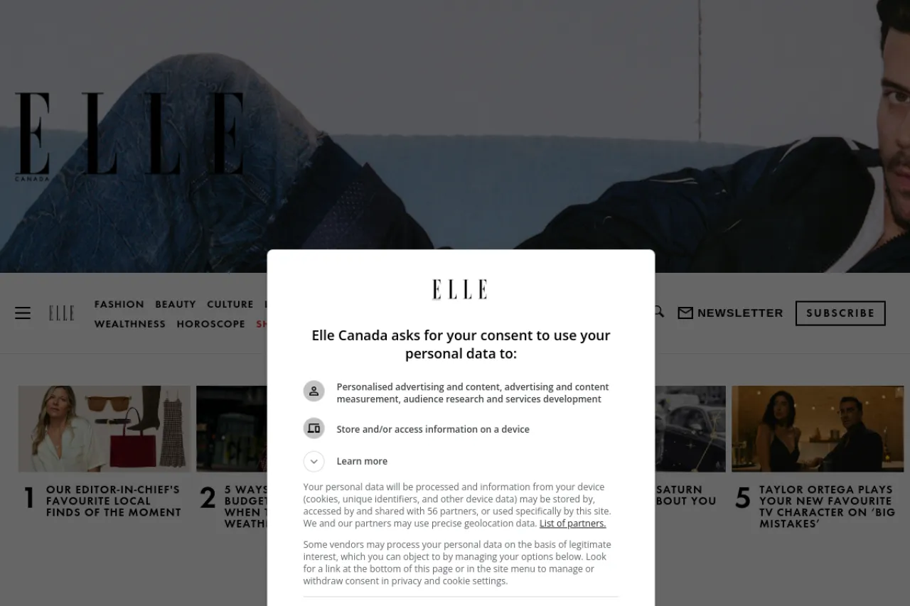 ellecanada.com web sitesi ekran görüntüsü - Teknoloji - DA 70