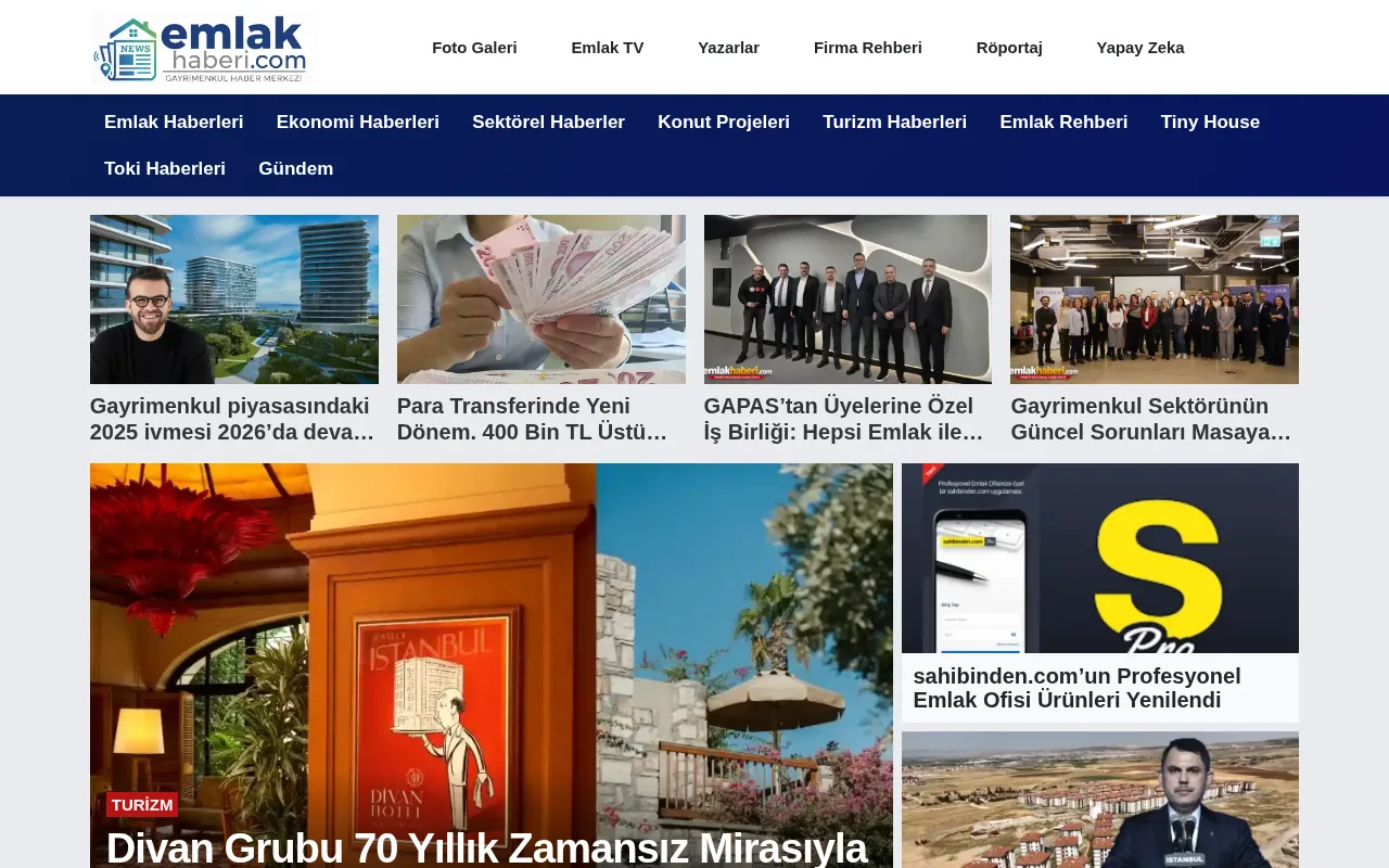emlakhaberi.com web sitesi ekran görüntüsü - Haber - DA 19