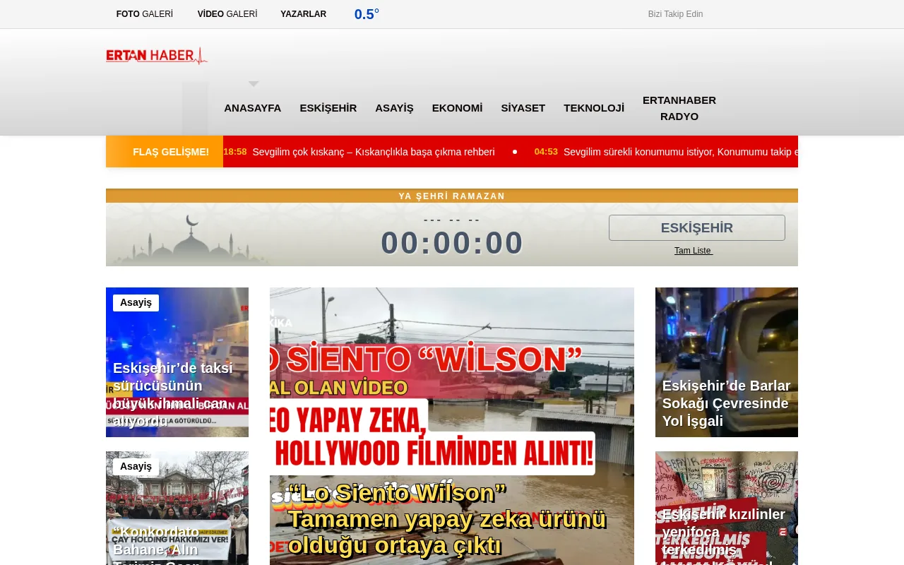 ertanhaber.com web sitesi ekran görüntüsü - Haber - DA 28