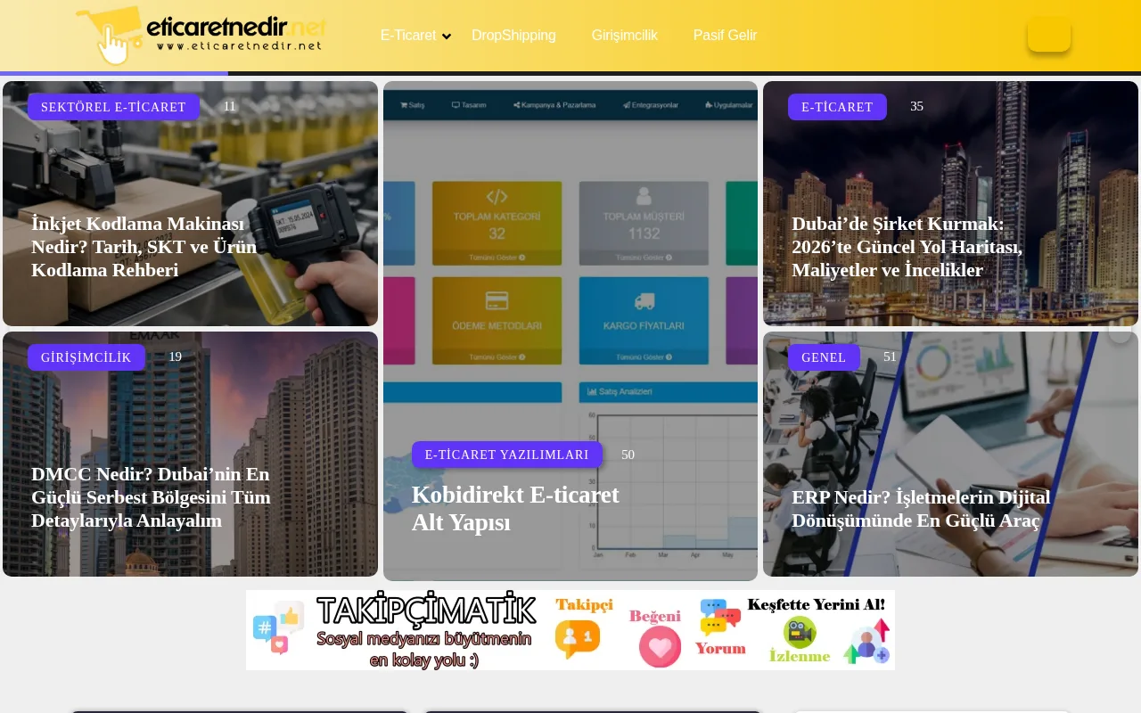 eticaretnedir.net web sitesi ekran görüntüsü - Otomotiv - DA 55