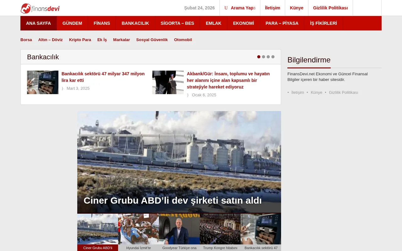 finansdevi.net web sitesi ekran görüntüsü - Ekonomi - DA 54