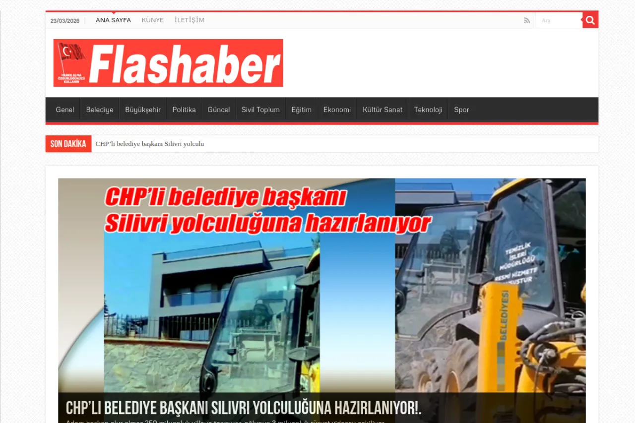 flashaber.com.tr web sitesi ekran görüntüsü - Haber