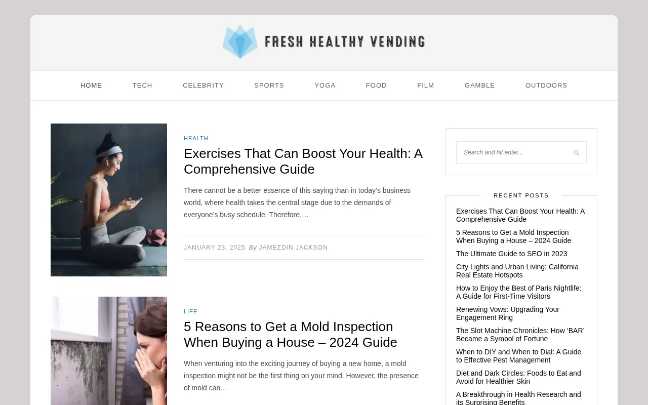 freshhealthyvending.com web sitesi ekran görüntüsü - Sağlık