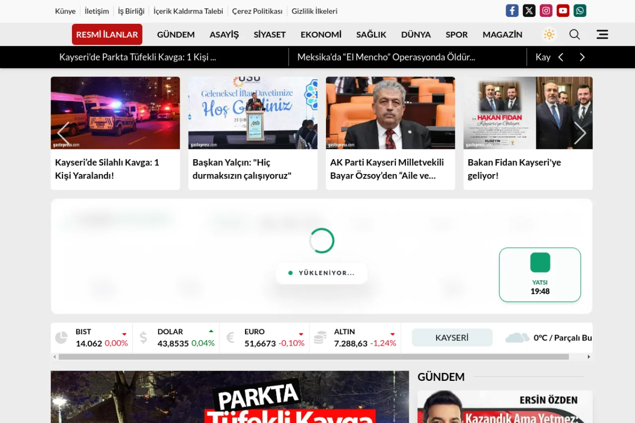 gastepress.com web sitesi ekran görüntüsü - Haber - DA 17