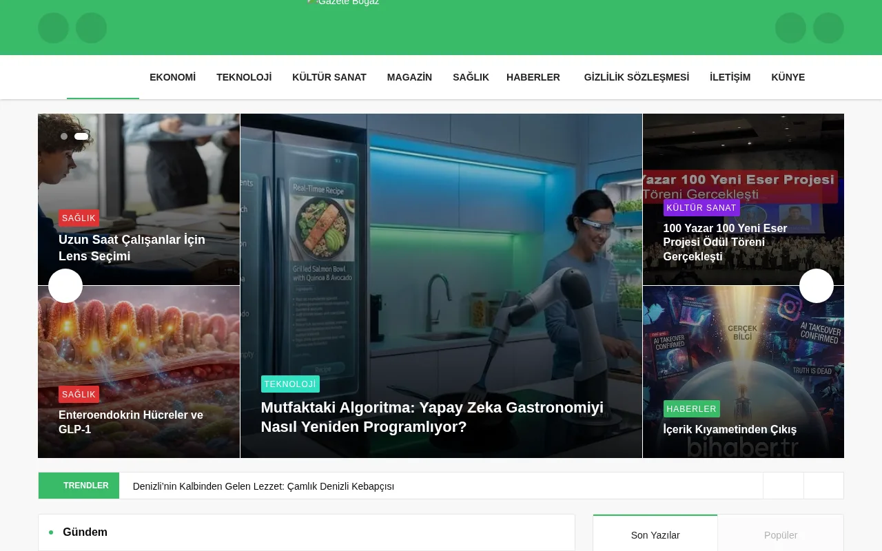 gazetebogaz.com web sitesi ekran görüntüsü - Haber - DA 56