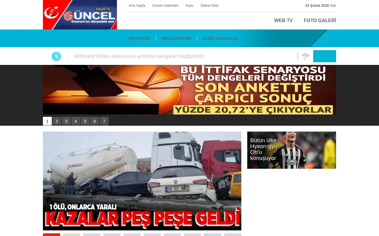 gazeteguncel.com web sitesi ekran görüntüsü - Haber