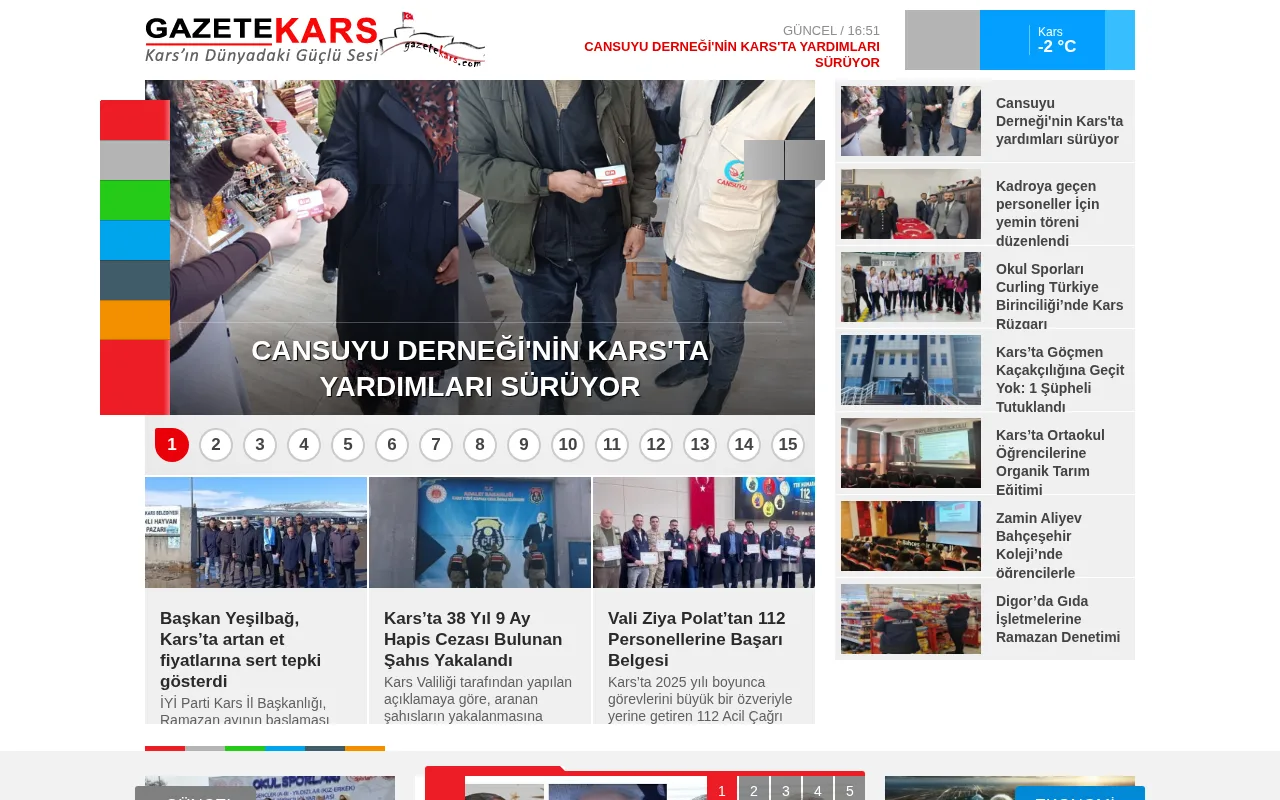 gazetekars.com web sitesi ekran görüntüsü - Haber - DA 32