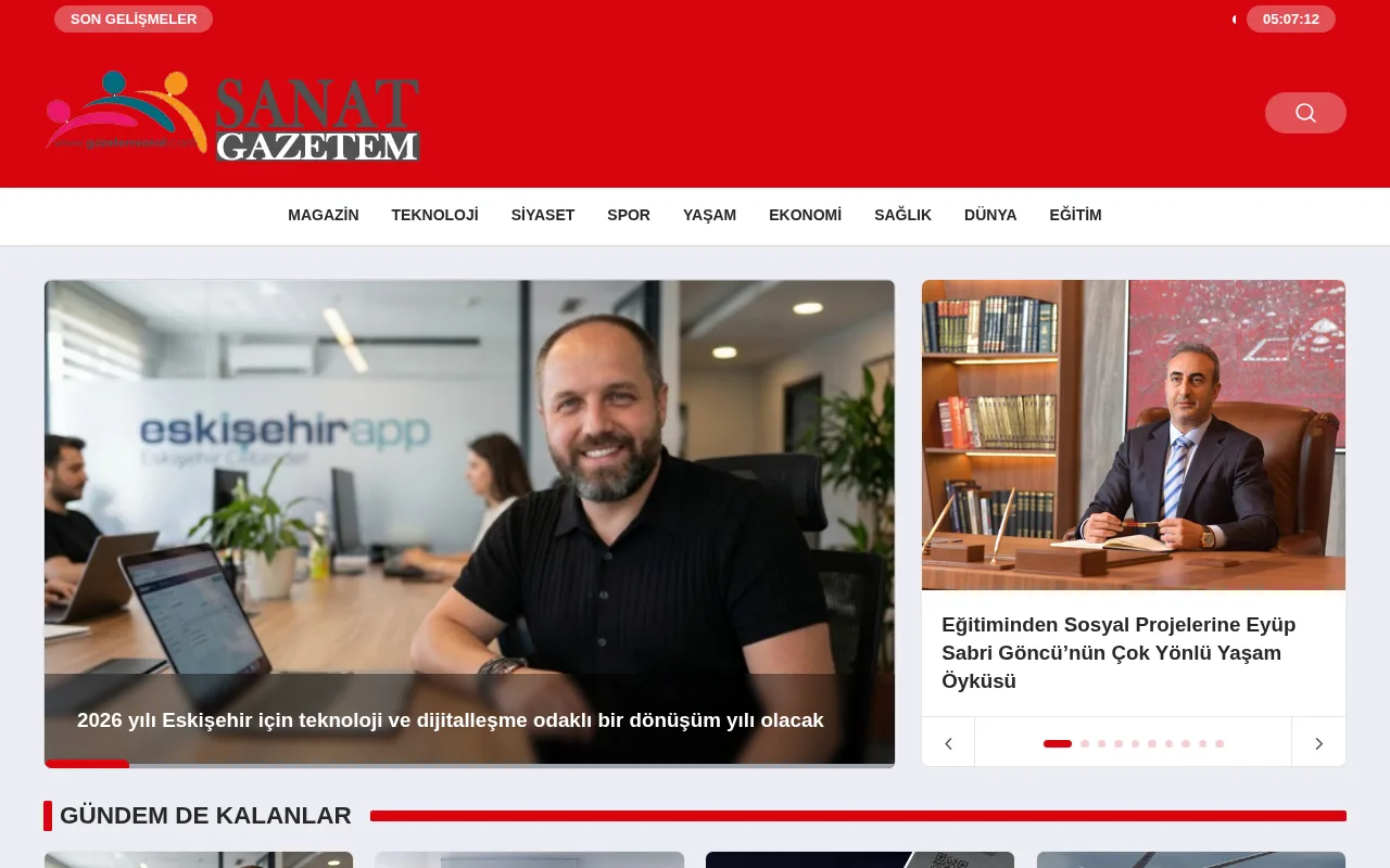 gazetemsanat.com web sitesi ekran görüntüsü - Haber - DA 17