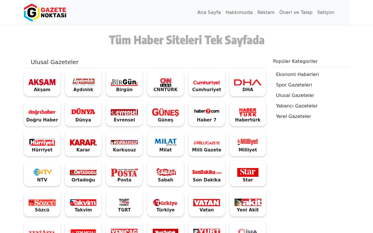 gazetenoktasi.com web sitesi ekran görüntüsü - Haber