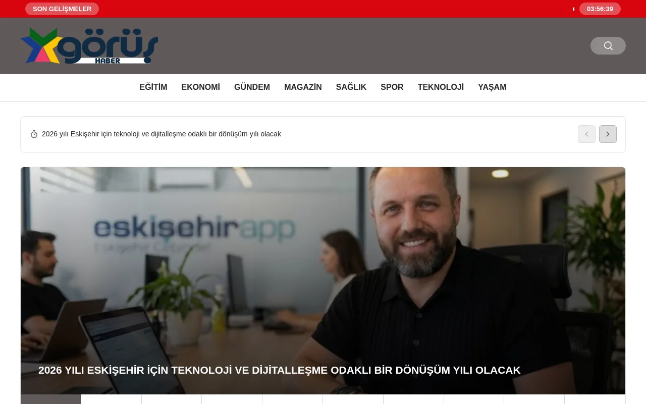 gorushaber.com web sitesi ekran görüntüsü - Haber - DA 25