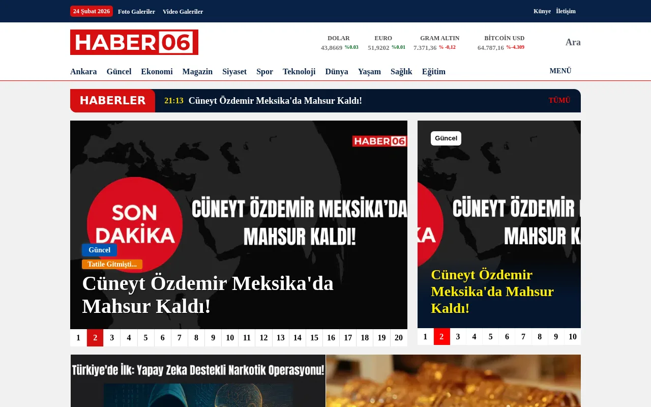 haber06.net web sitesi ekran görüntüsü - Haber