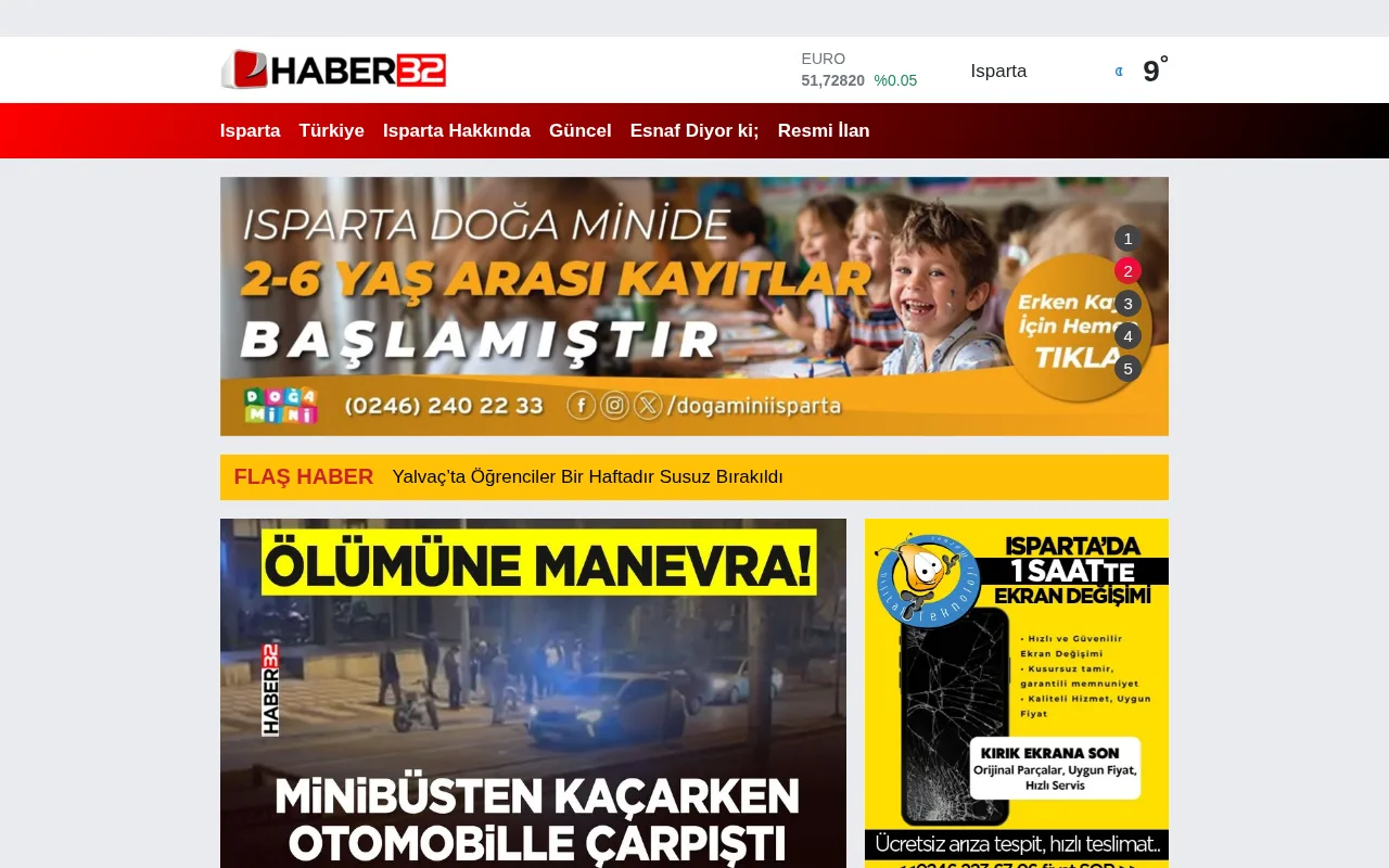 haber32.com.tr web sitesi ekran görüntüsü - Haber - DA 26
