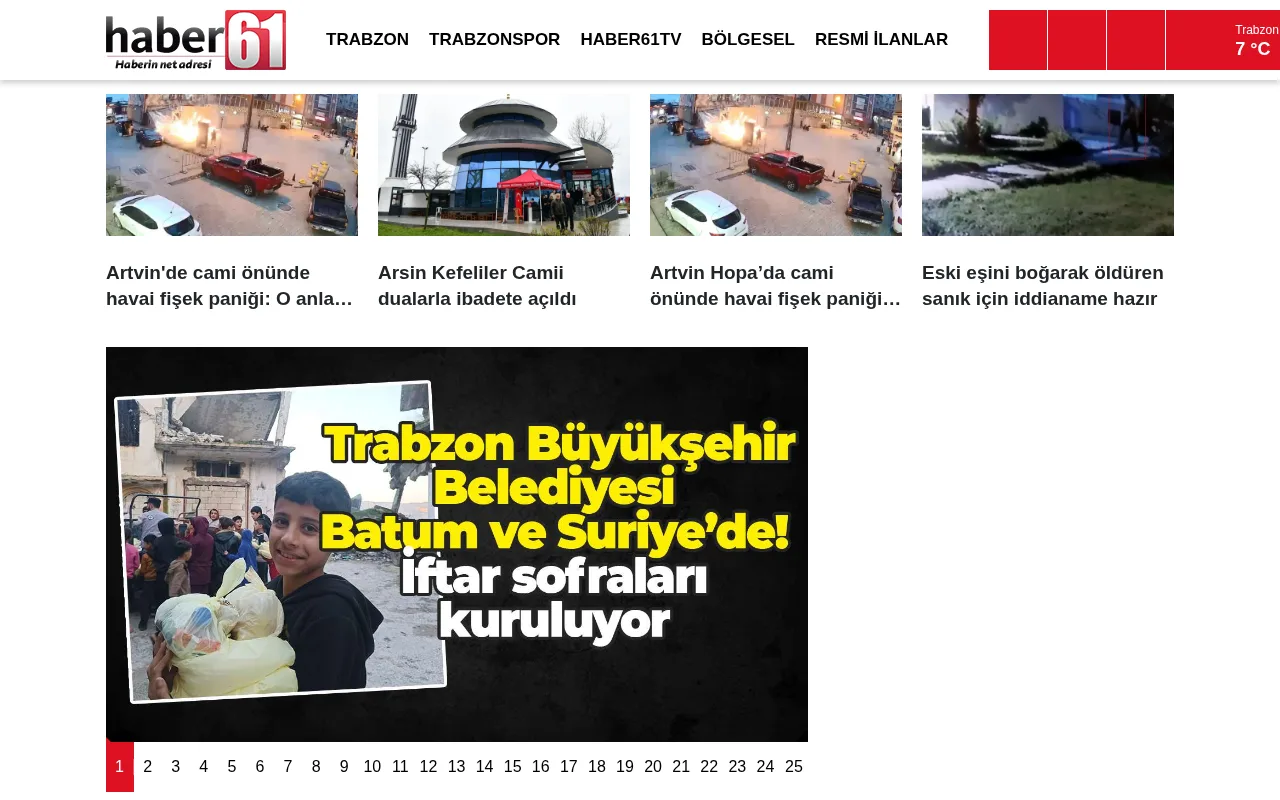 haber61.net web sitesi ekran görüntüsü - Haber - DA 62