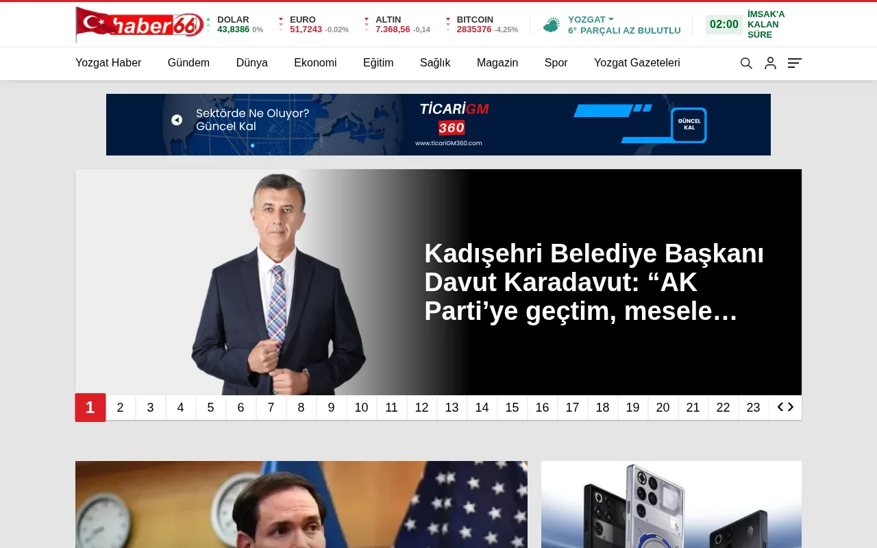 haber66.com.tr web sitesi ekran görüntüsü - Haber - DA 54