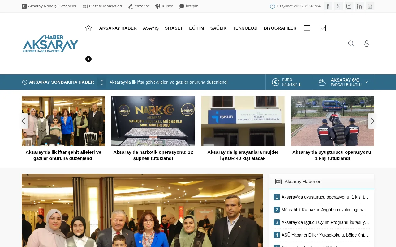 haberaksaray.com web sitesi ekran görüntüsü - Haber - DA 54