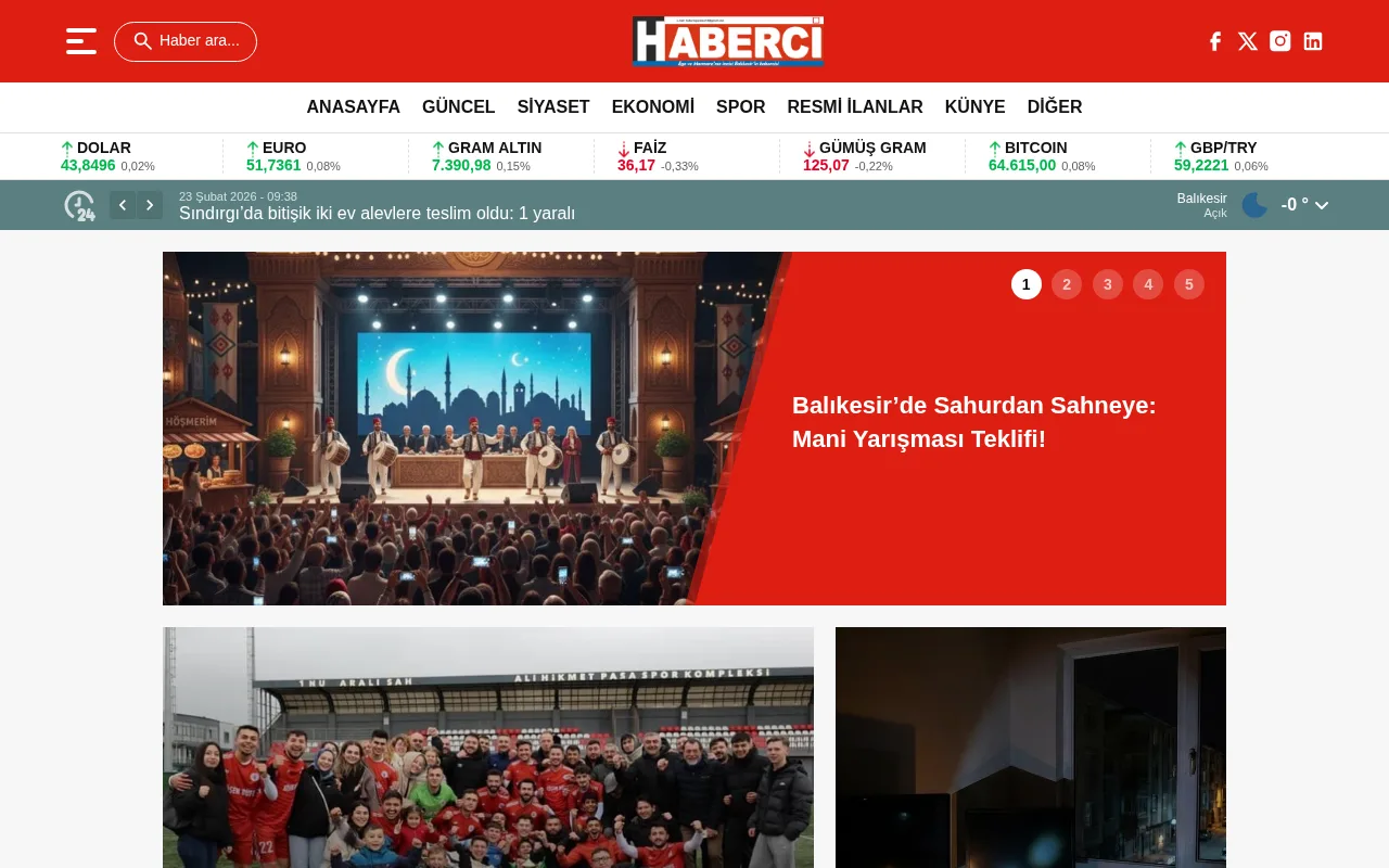 habercigazetesi.net web sitesi ekran görüntüsü - Haber - DA 17