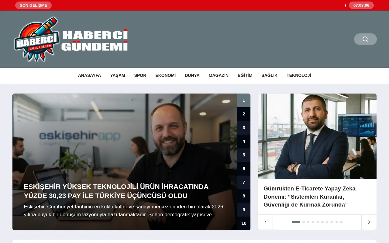 habercigundemi.com web sitesi ekran görüntüsü - Haber - DA 19