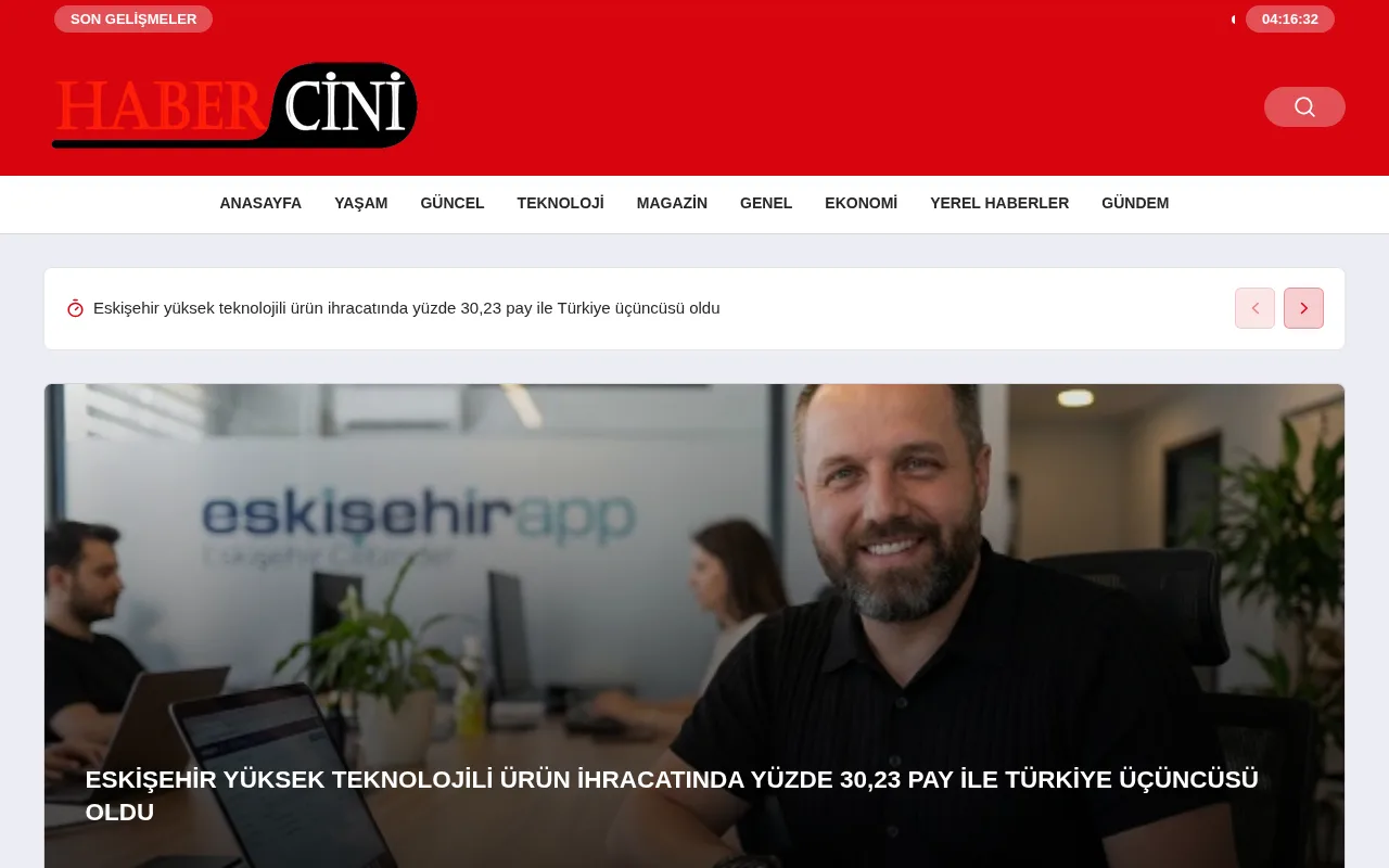 habercini.com web sitesi ekran görüntüsü - Haber - DA 26