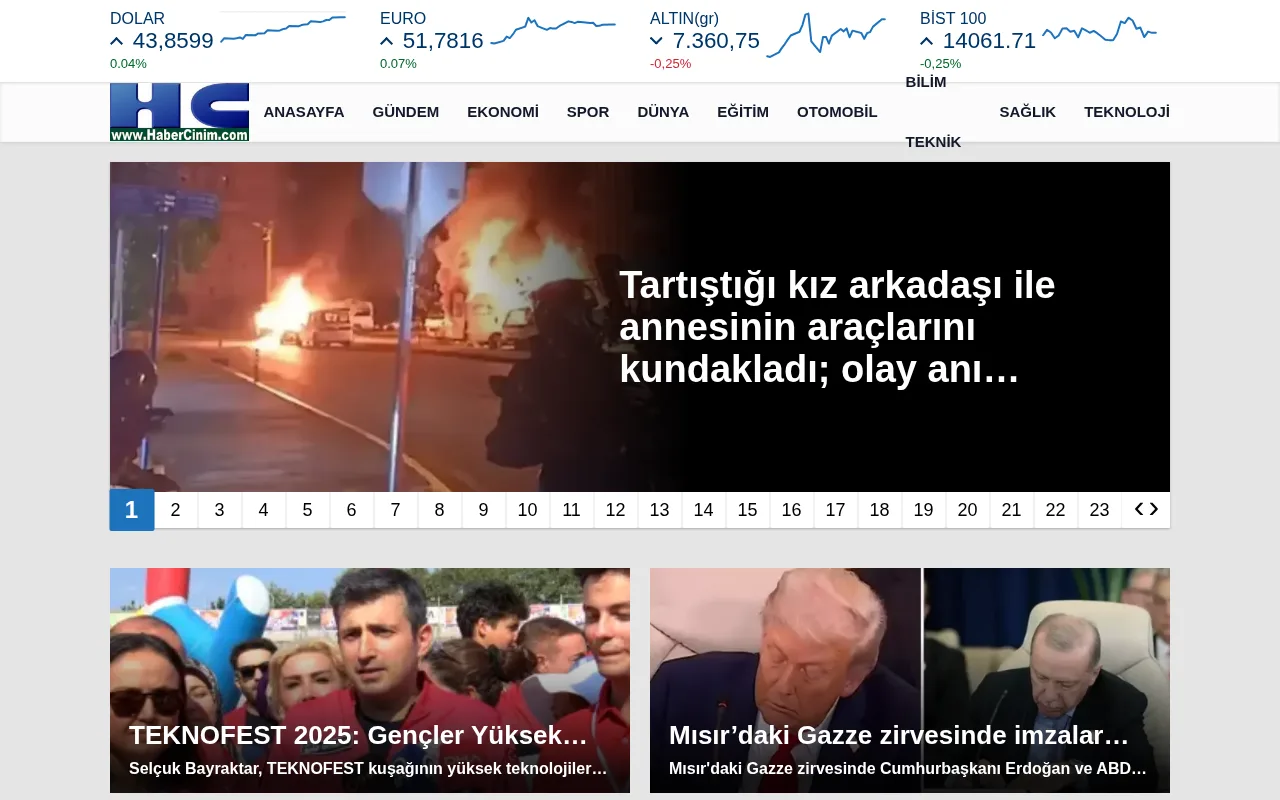 habercinim.com web sitesi ekran görüntüsü - Haber - DA 33