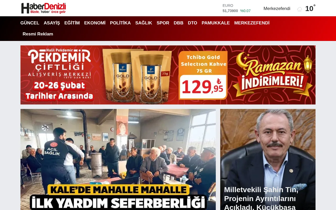 haberdenizli.com web sitesi ekran görüntüsü - Haber - DA 24